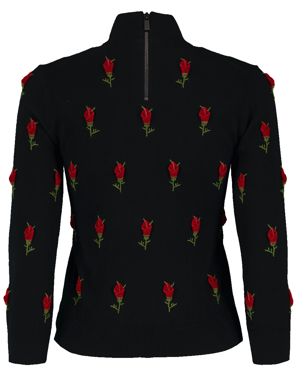 MICHAEL KORS-Rose Embroidered Starlet Sweater-