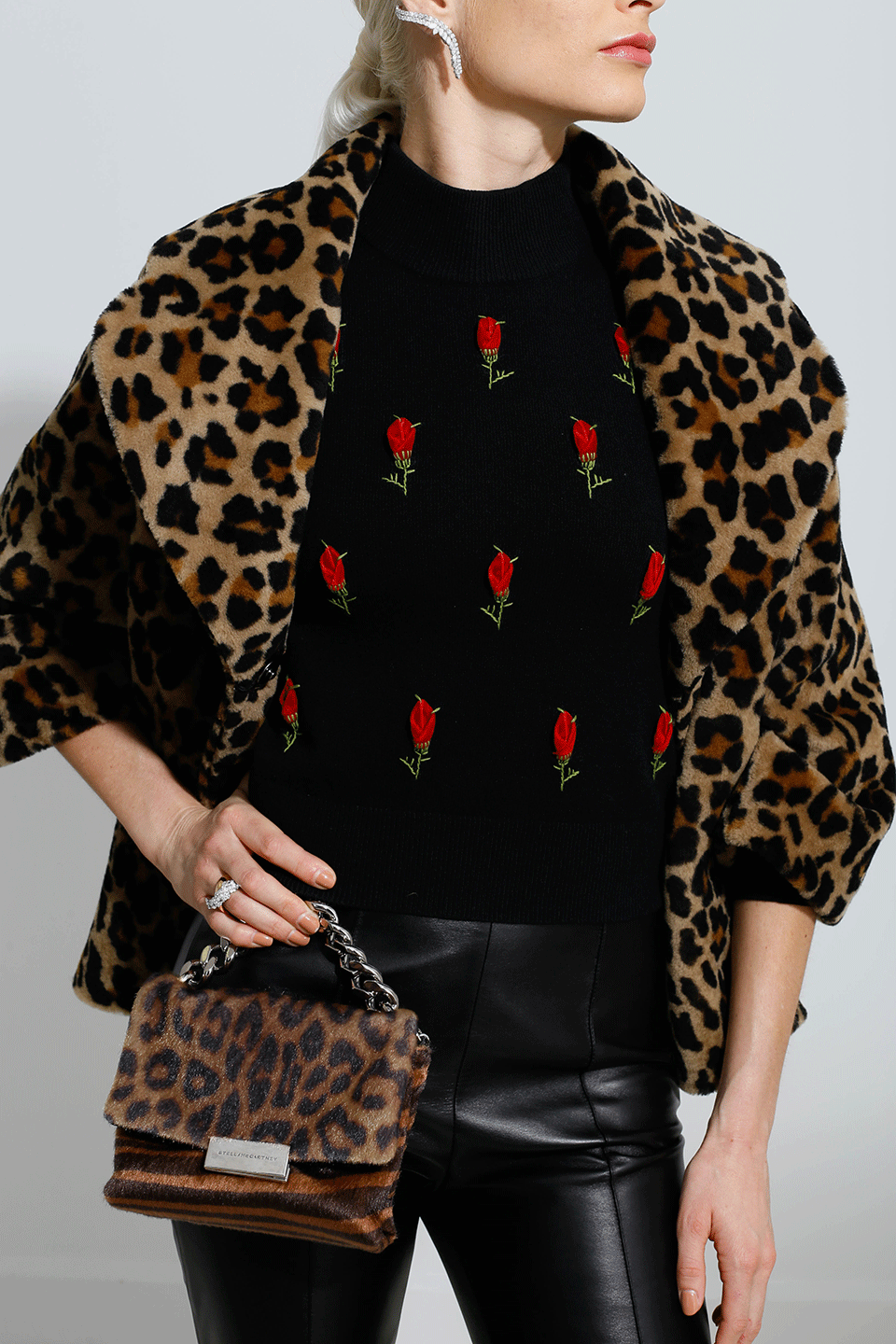 MICHAEL KORS-Rose Embroidered Starlet Sweater-