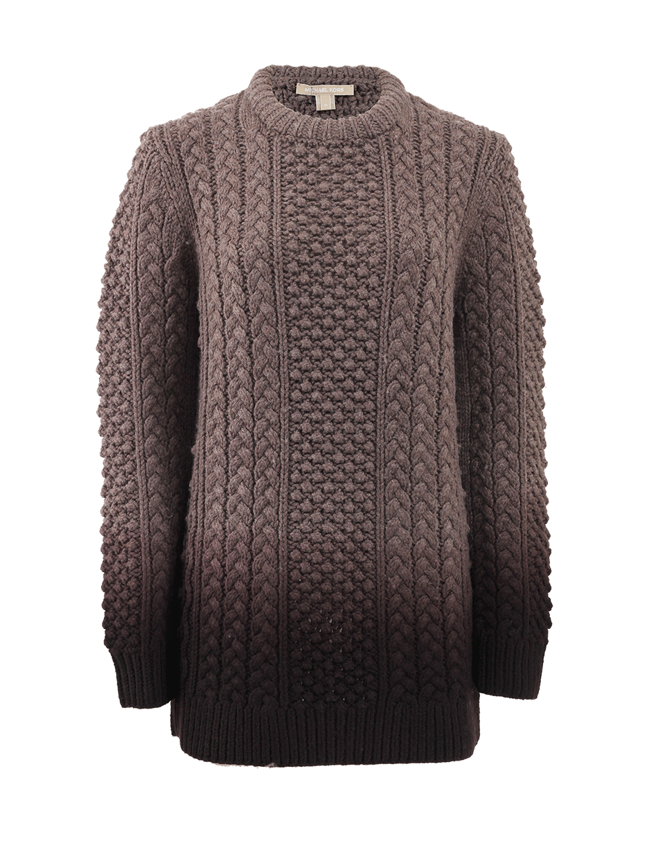 MICHAEL KORS-Aran Dye Crewneck Knit-