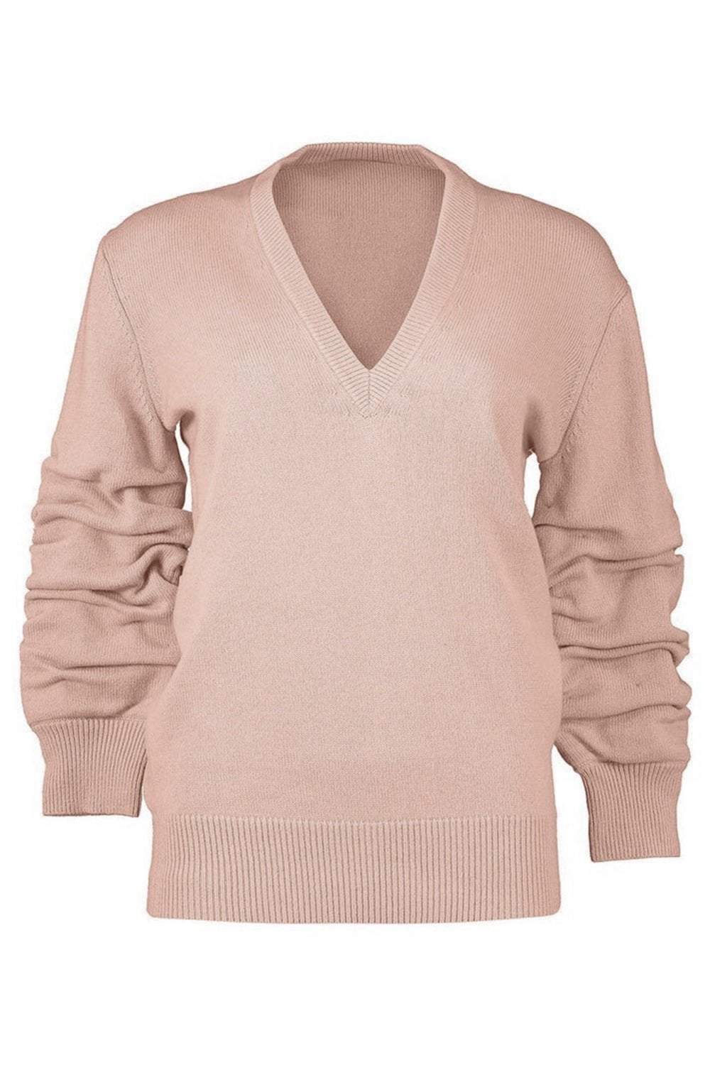 MICHAEL KORS-Crushed Sleeve Sweater - Nude-