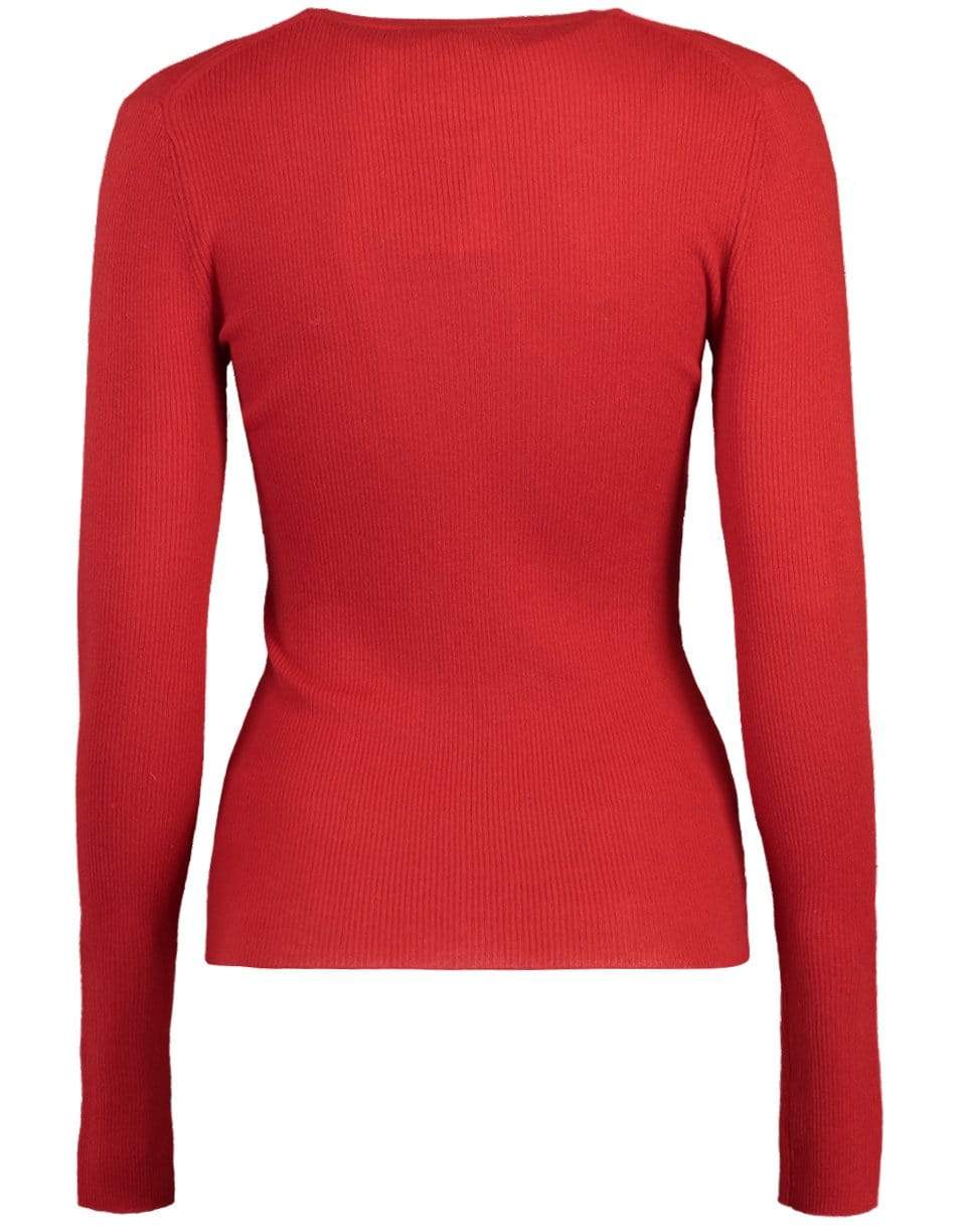 MICHAEL KORS-Hutton Ribbed Pullover Top-