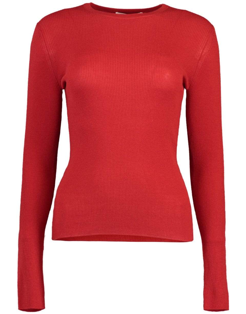 MICHAEL KORS-Hutton Ribbed Pullover Top-