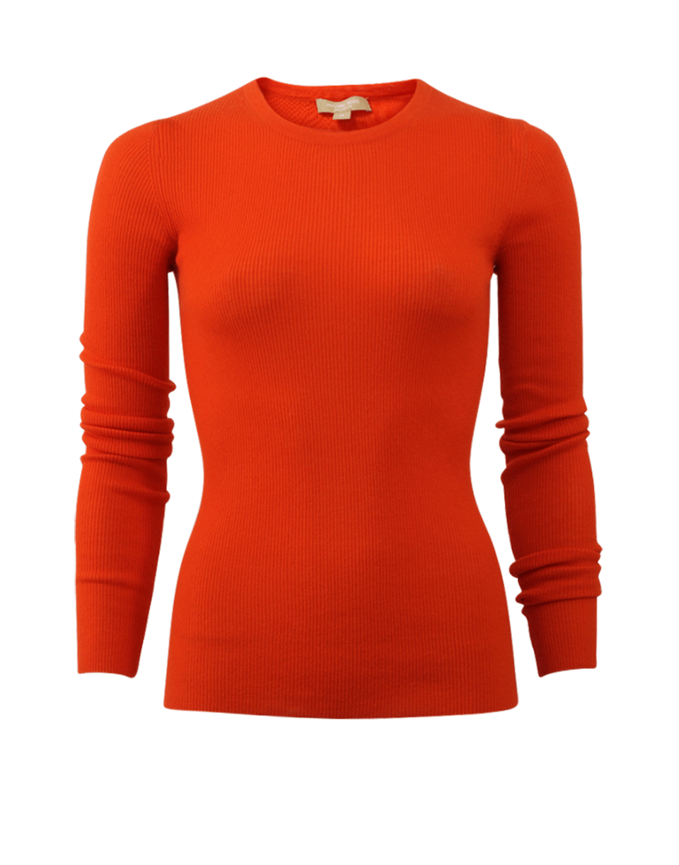 MICHAEL KORS-Ribbed Crewneck Top-