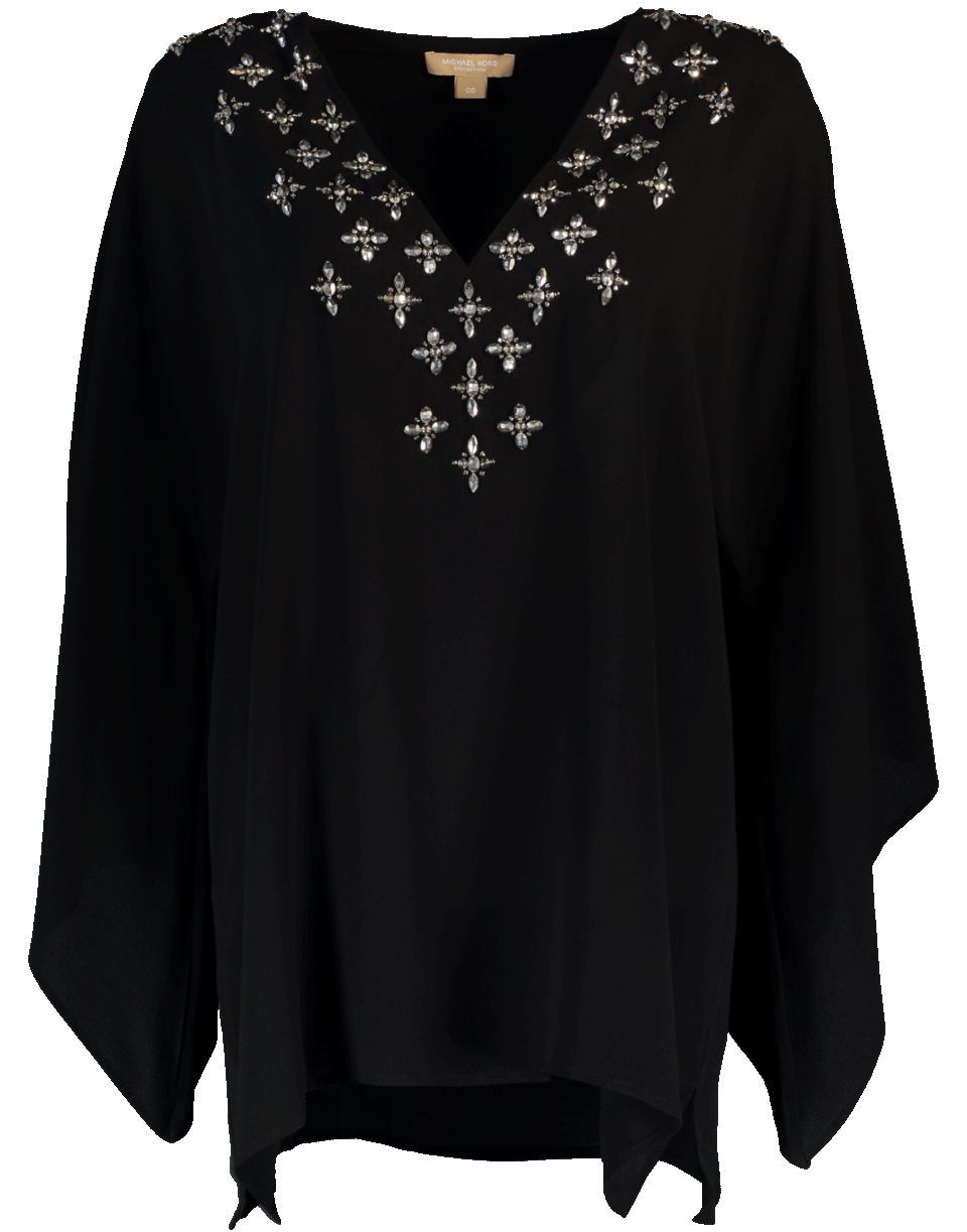 MICHAEL KORS-Jeweled Tunic-BLACK