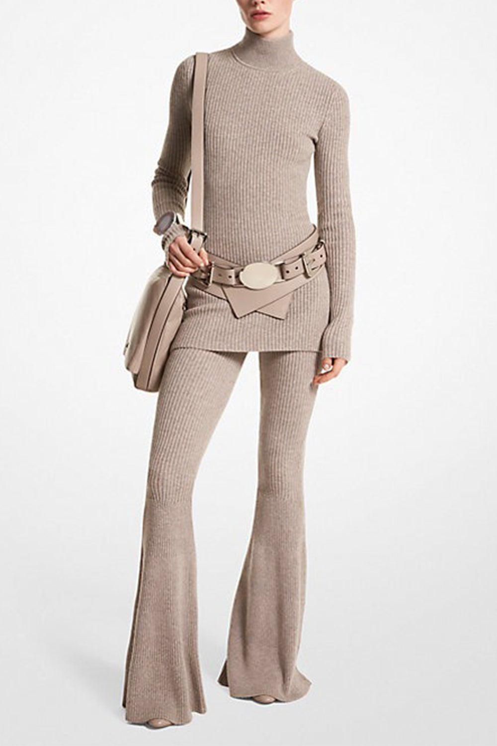 MICHAEL KORS-Ribbed Turtleneck Tunic-