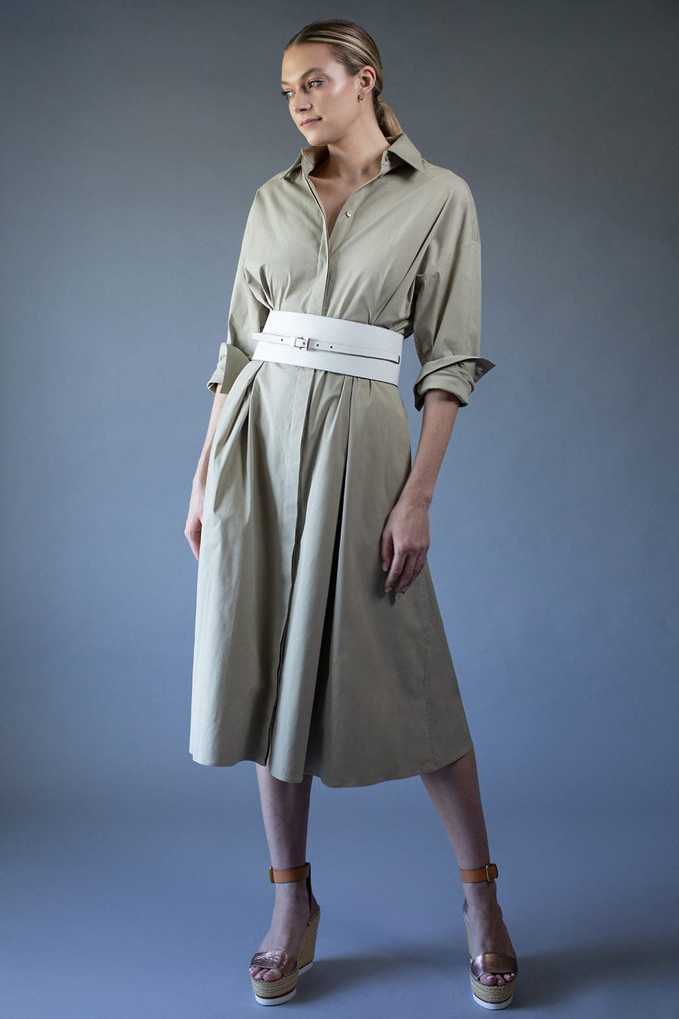 ITALIAN LEATHER WOMENS BELT - MICHAEL KORS COLLECTION RUNWAY Wide Wrap Waist Belt | MICHAEL KORS COLLECTION – Marissa  main image 4