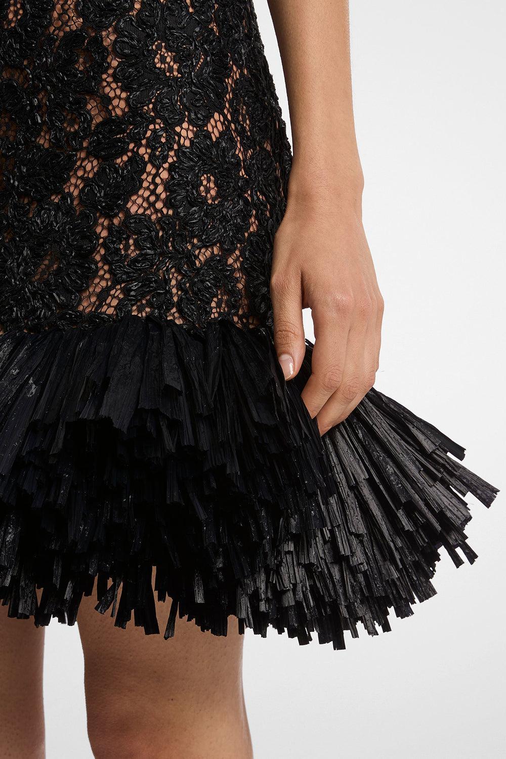 michael kors embroidered lace dress Michael Kors Mk Studded Corded Floral Lace V-Neck Dress in Natural