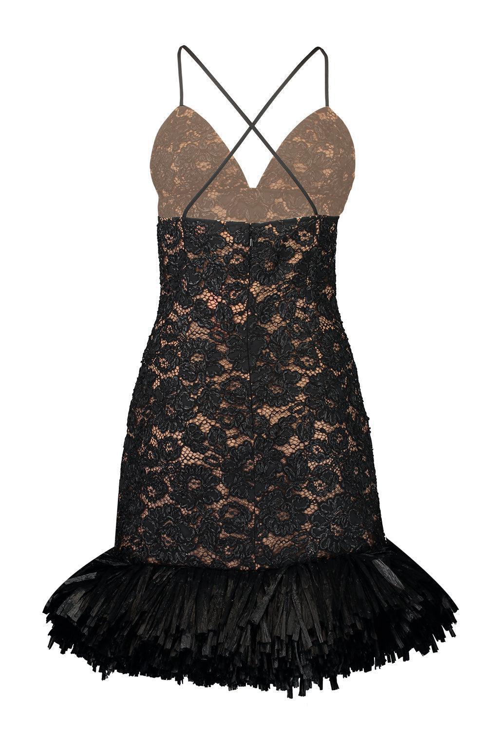 Embroidered Cocktail Shaker Dress-BLACK-4-CLOTHINGDRESSCASUAL-MICHAEL KORS COLLECTION