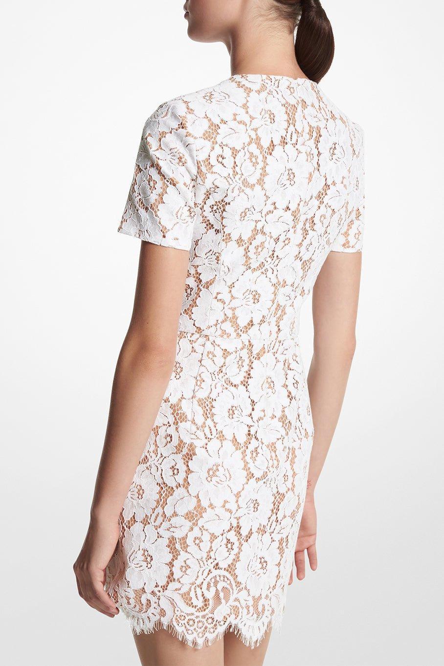 michael kors short sleeve dress Michael Kors Crochet Cotton Mini Dress