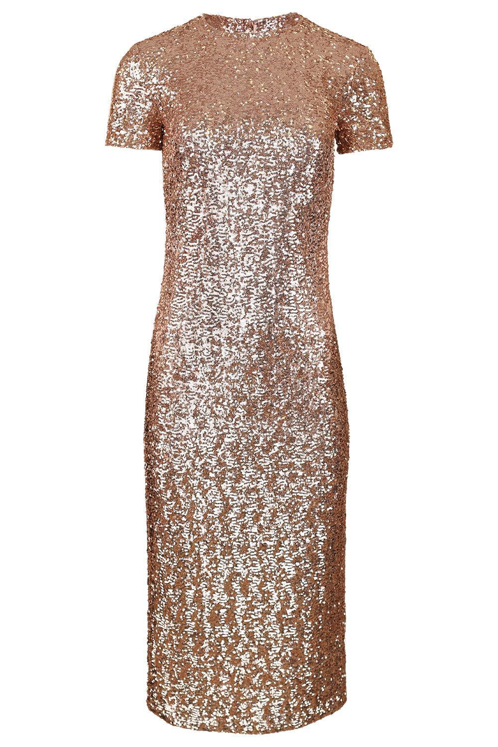 Sequin Column Sheath Dress-BROWN-2-CLOTHINGDRESSCOCKTAIL-MICHAEL KORS COLLECTION
