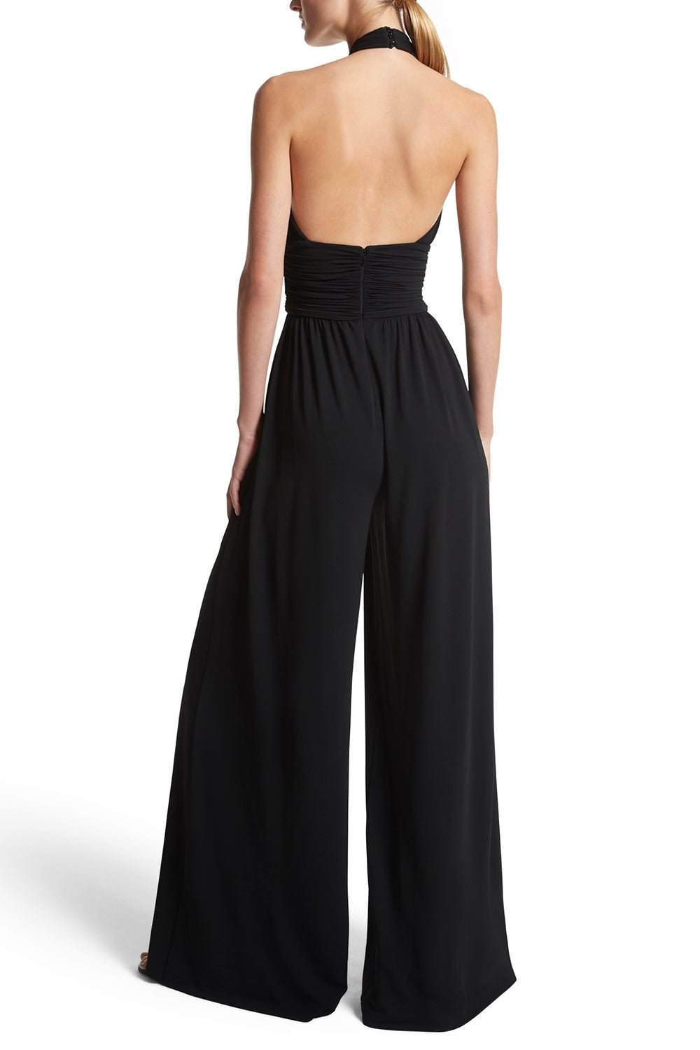 MICHAEL KORS COLLECTION-Cross Halter Jumpsuit-
