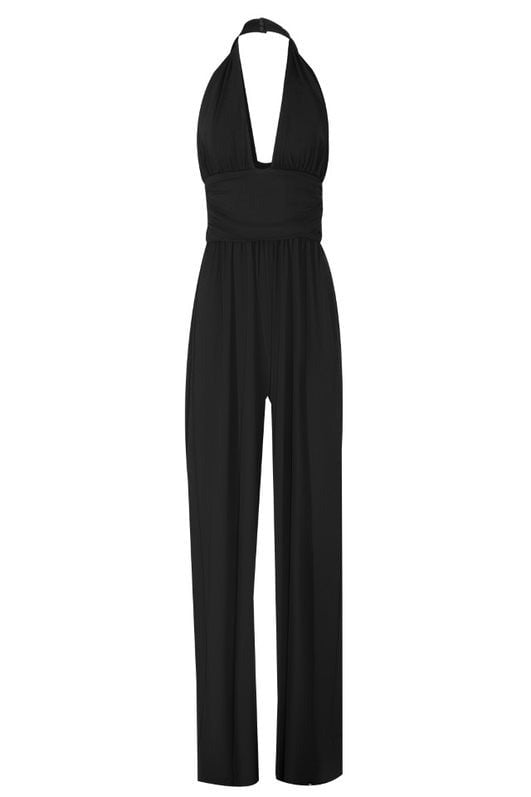 MICHAEL KORS COLLECTION-Cross Halter Jumpsuit-