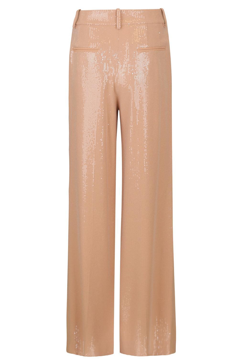  Sequin Pleated Slouch Trouser-BROWN-4-CLOTHINGPANTWIDE LEG-MICHAEL KORS COLLECTION 