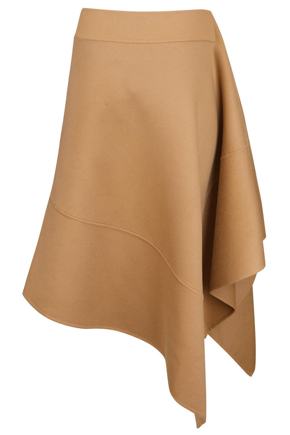 Asymmetric Midi Skirt-BROWN-2-CLOTHINGSKIRTKNEE LENGT-MICHAEL KORS COLLECTION