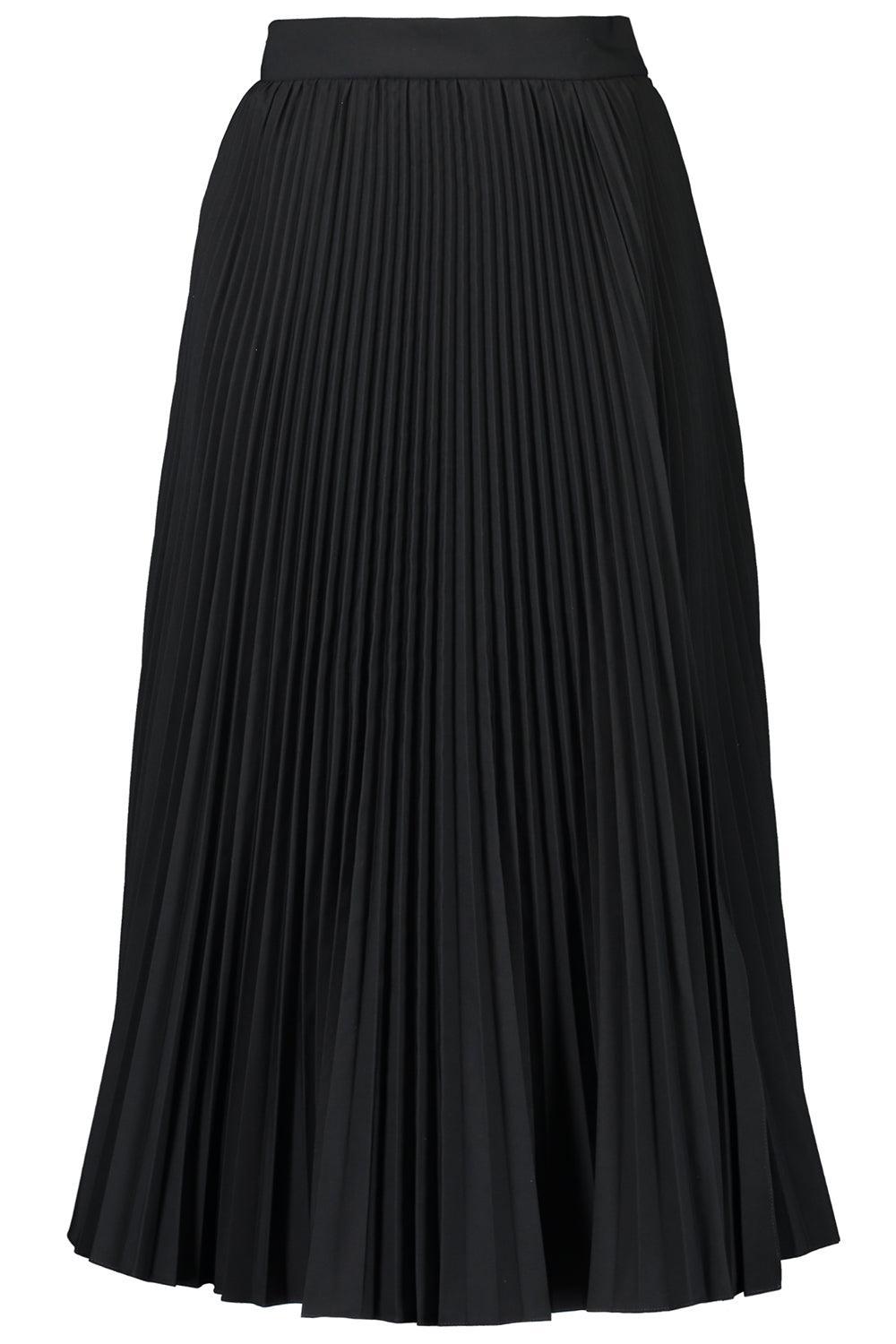 Pleated Slit Skirt