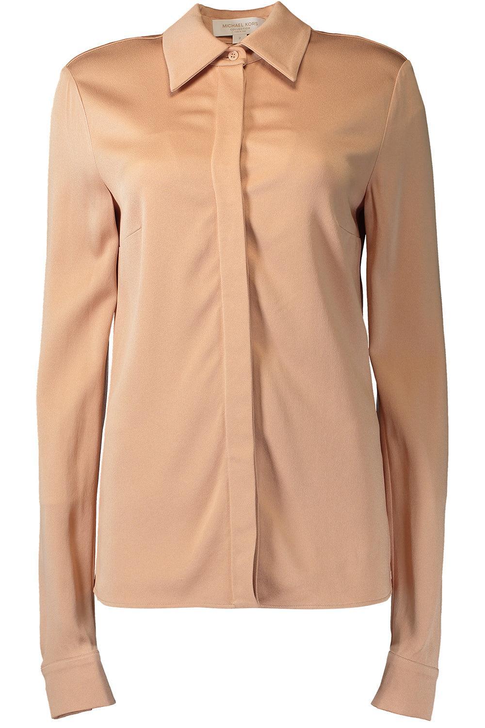  Hansen Shirt - Powder-BROWN-2-CLOTHINGTOPBLOUSE-MICHAEL KORS COLLECTION 