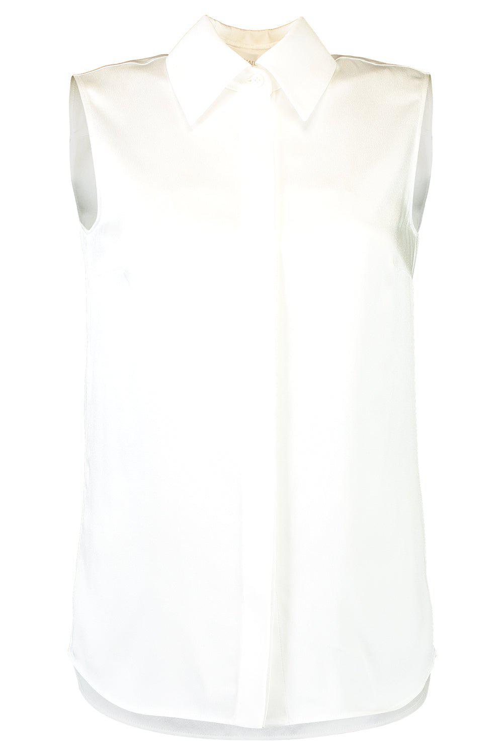 MICHAEL KORS COLLECTION-Sleeveless Hansen Shirt - Optic White-