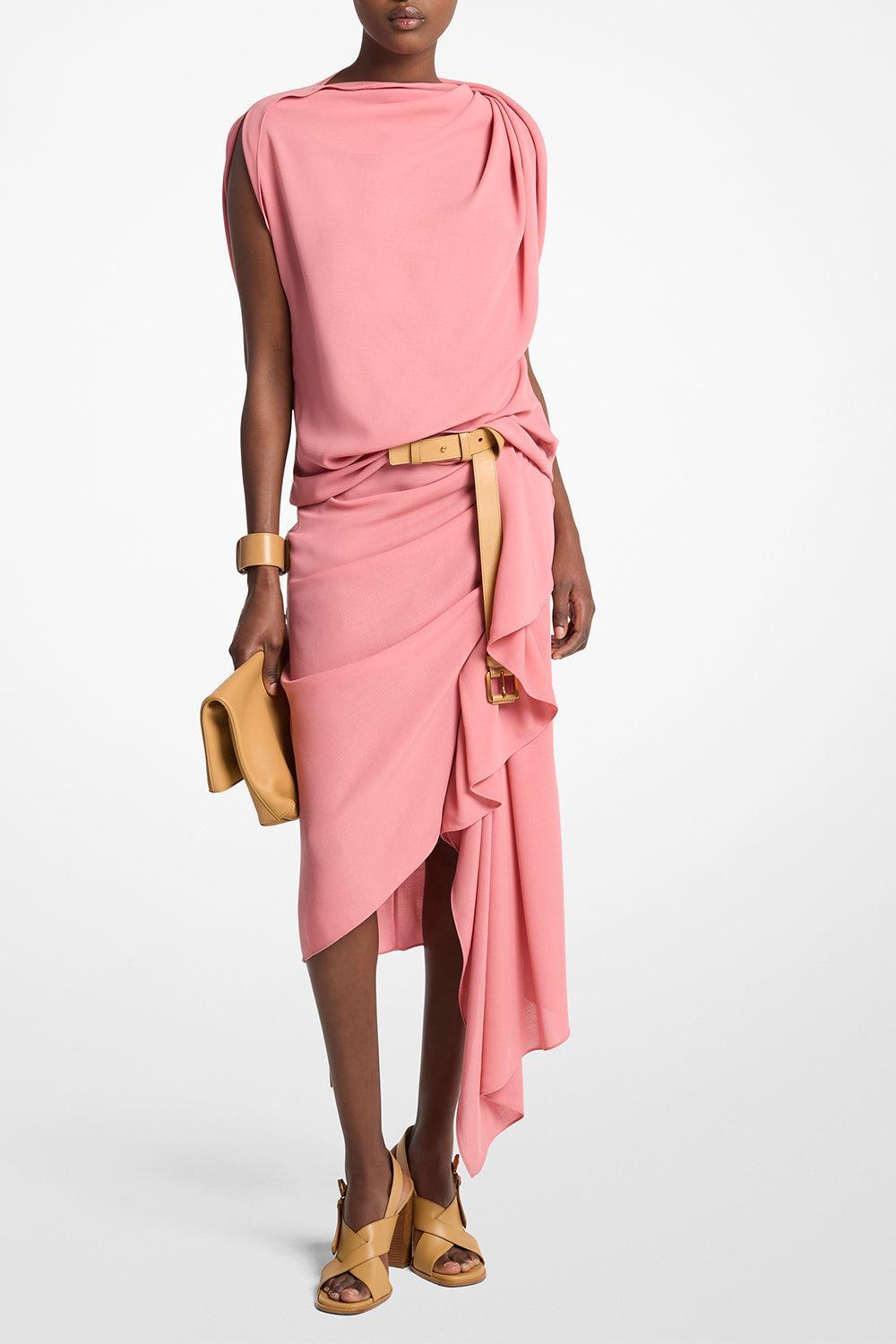 Draped Blouse-PINK-XS-CLOTHINGTOPBLOUSE-MICHAEL KORS COLLECTION