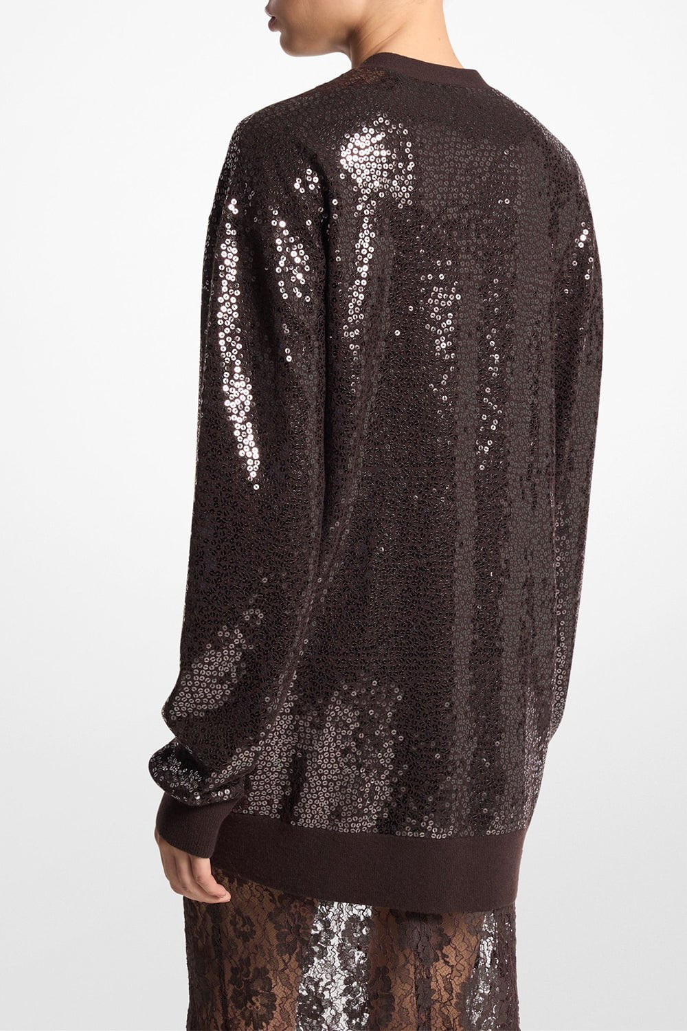 MICHAEL KORS COLLECTION-Embellished Oversized Cardigan-