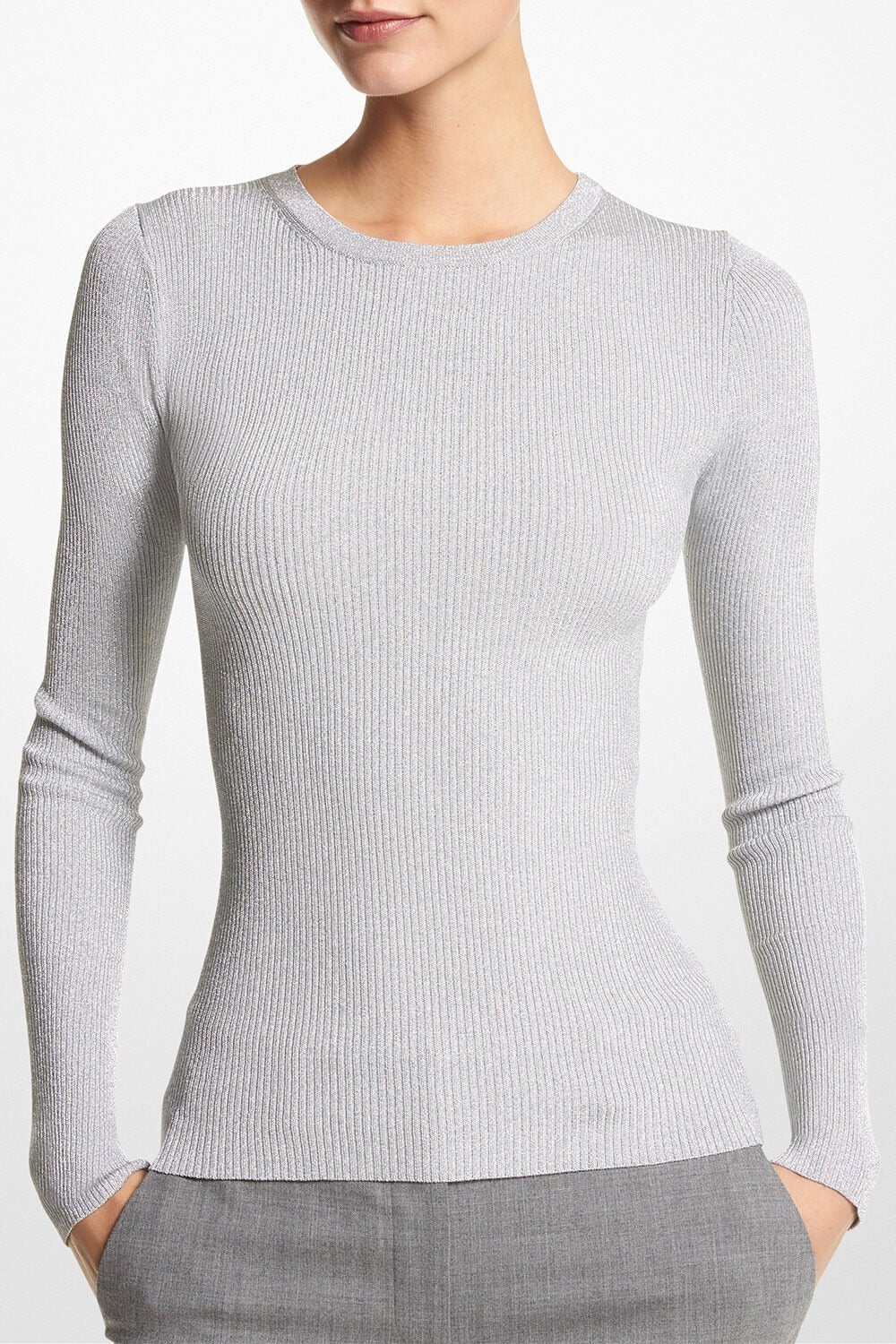 MICHAEL KORS COLLECTION-Hutton Pullover - Silver-