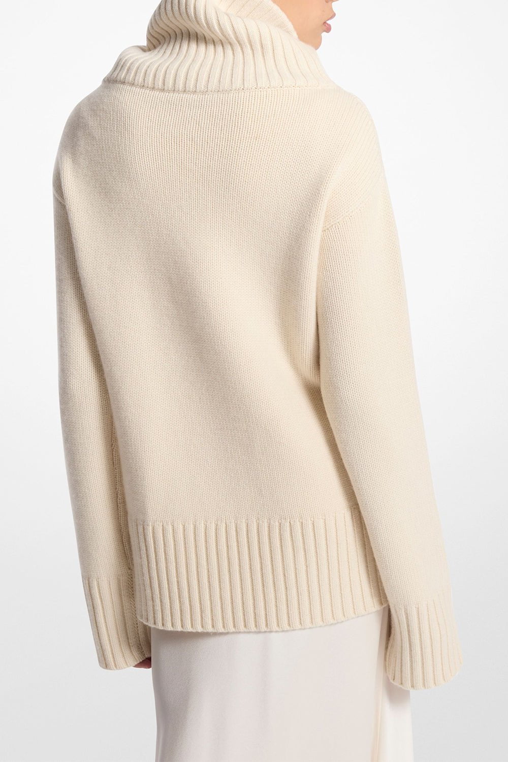 MICHAEL KORS-Oversized Turtleneck Pullover - Ivory-