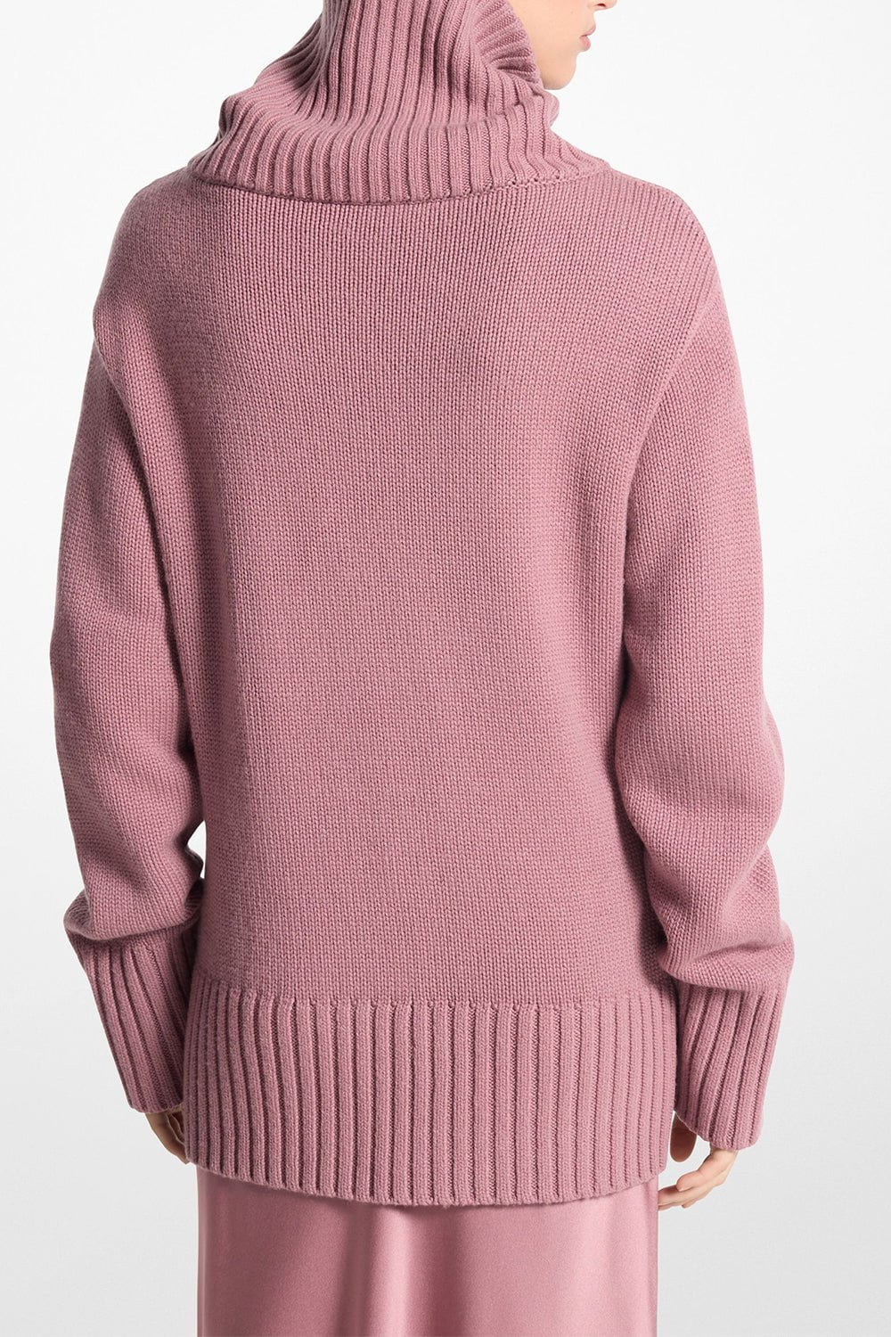 MICHAEL KORS-Oversized Turtleneck Pullover - Mauve-