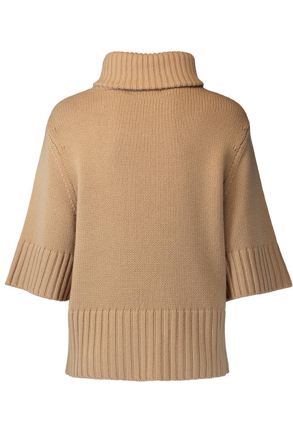Funnel Neck Tee Pullover-BROWN-XS-CLOTHINGTOPSWEATER-MICHAEL KORS COLLECTION
