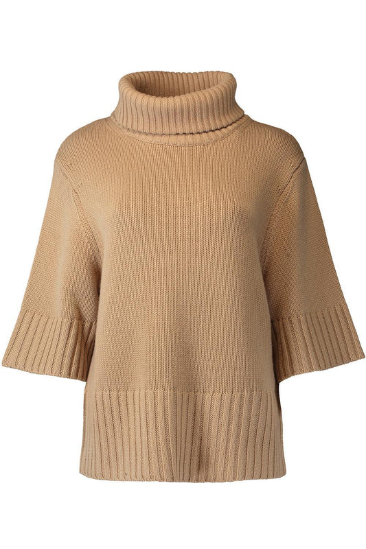 Funnel Neck Tee Pullover-BROWN-XS-CLOTHINGTOPSWEATER-MICHAEL KORS COLLECTION