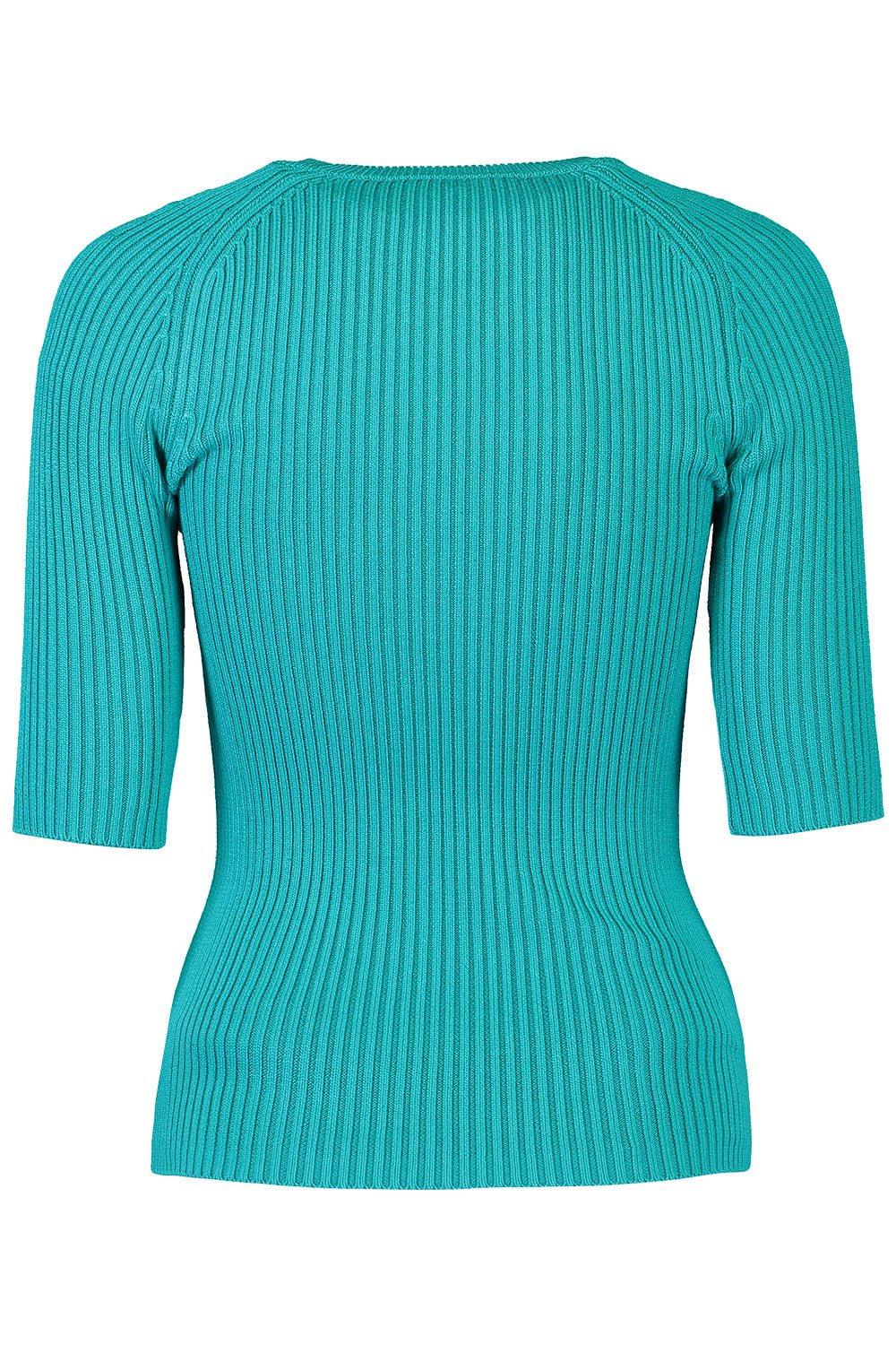 MICHAEL KORS COLLECTION-Elbow Sleeve Pullover - Aqua-
