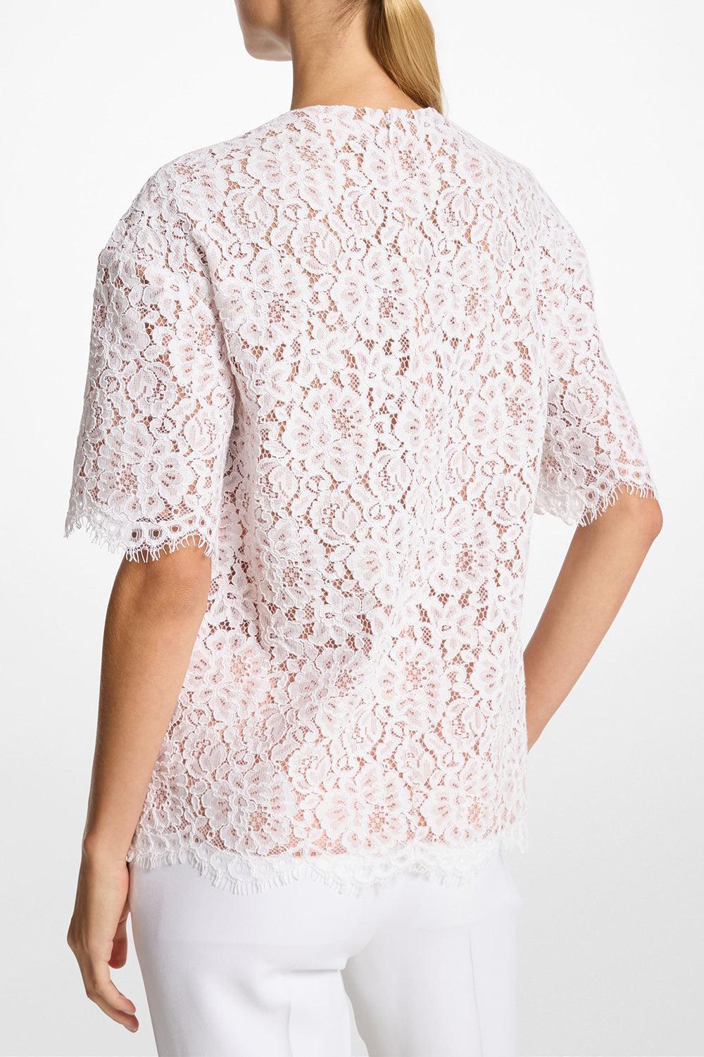 Floral Oversized Crewneck Tee-OPTIC WH-S-CLOTHINGTOPT-SHIRT-MICHAEL KORS COLLECTION