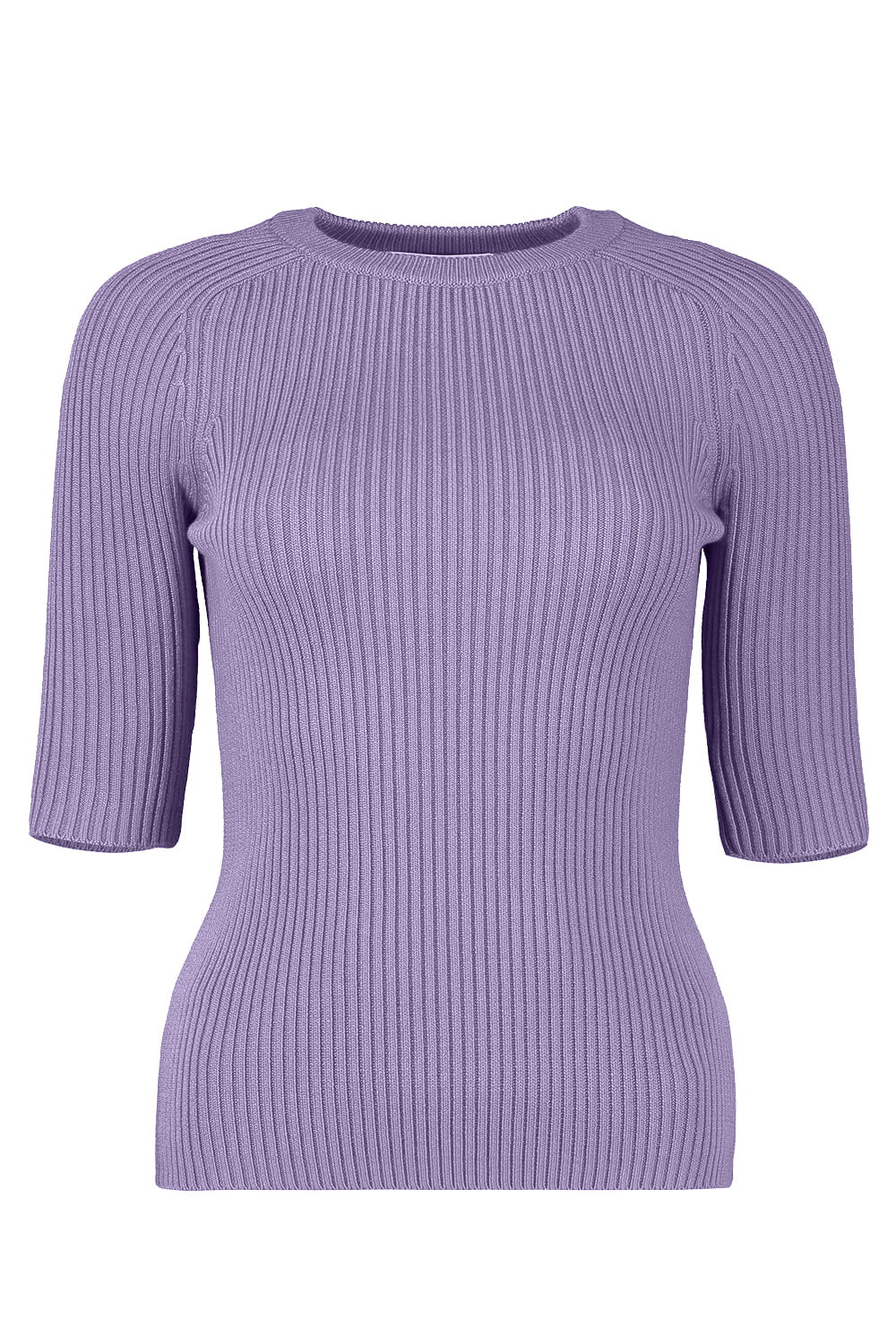 MICHAEL KORS COLLECTION-Elbow Sleeve Pullover - Violet-