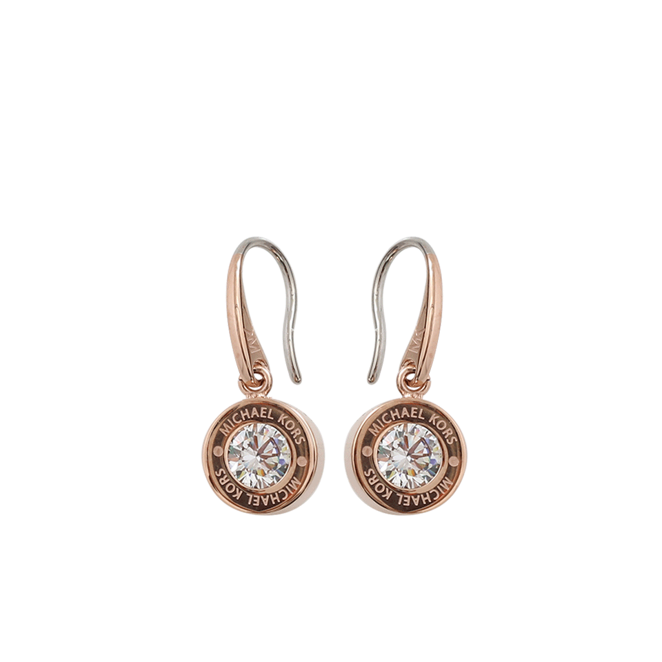 MICHAEL KORS JEWELRY-Drop Crystal Earrings-ROSE GOLD