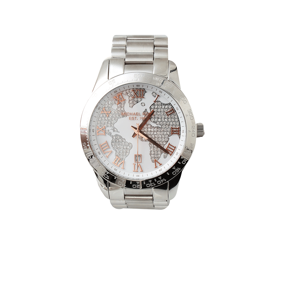 MICHAEL KORS WATCH-Layton Global Glam Watch-SILVER