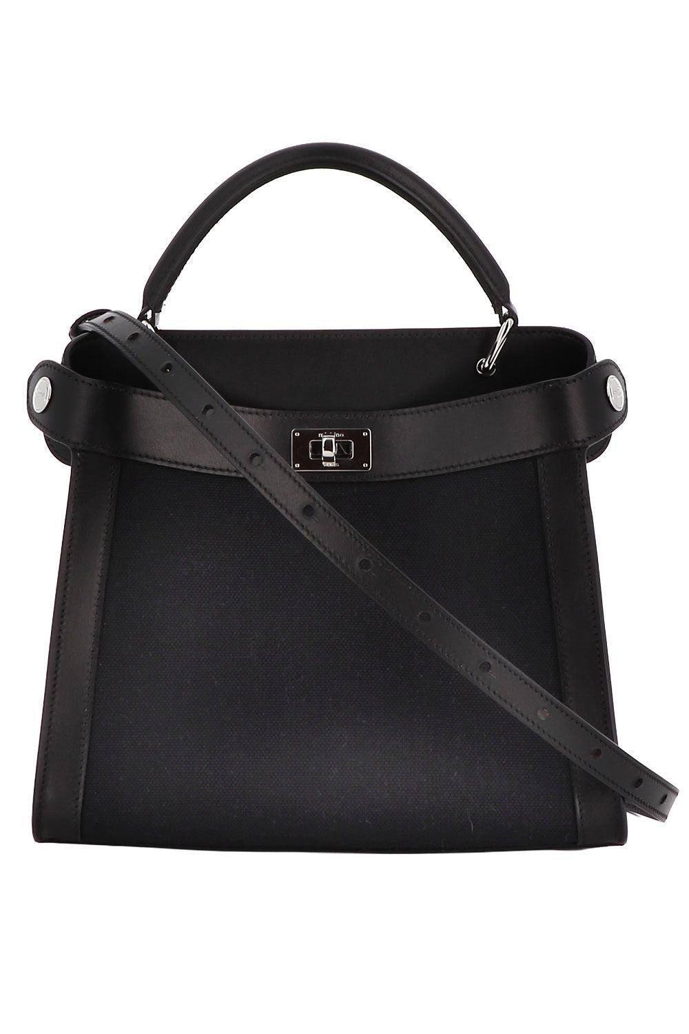 Lutece Canvas Mini Bag - Black-BLACK-HANDBAGTOP HANDLE-MICHINO