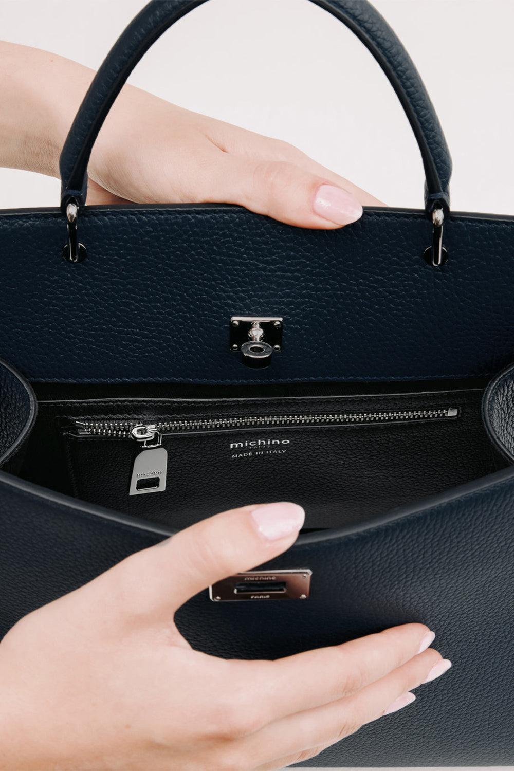 Lutece PM Bag - Eclipse-BLUE-HANDBAGTOP HANDLE-MICHINO