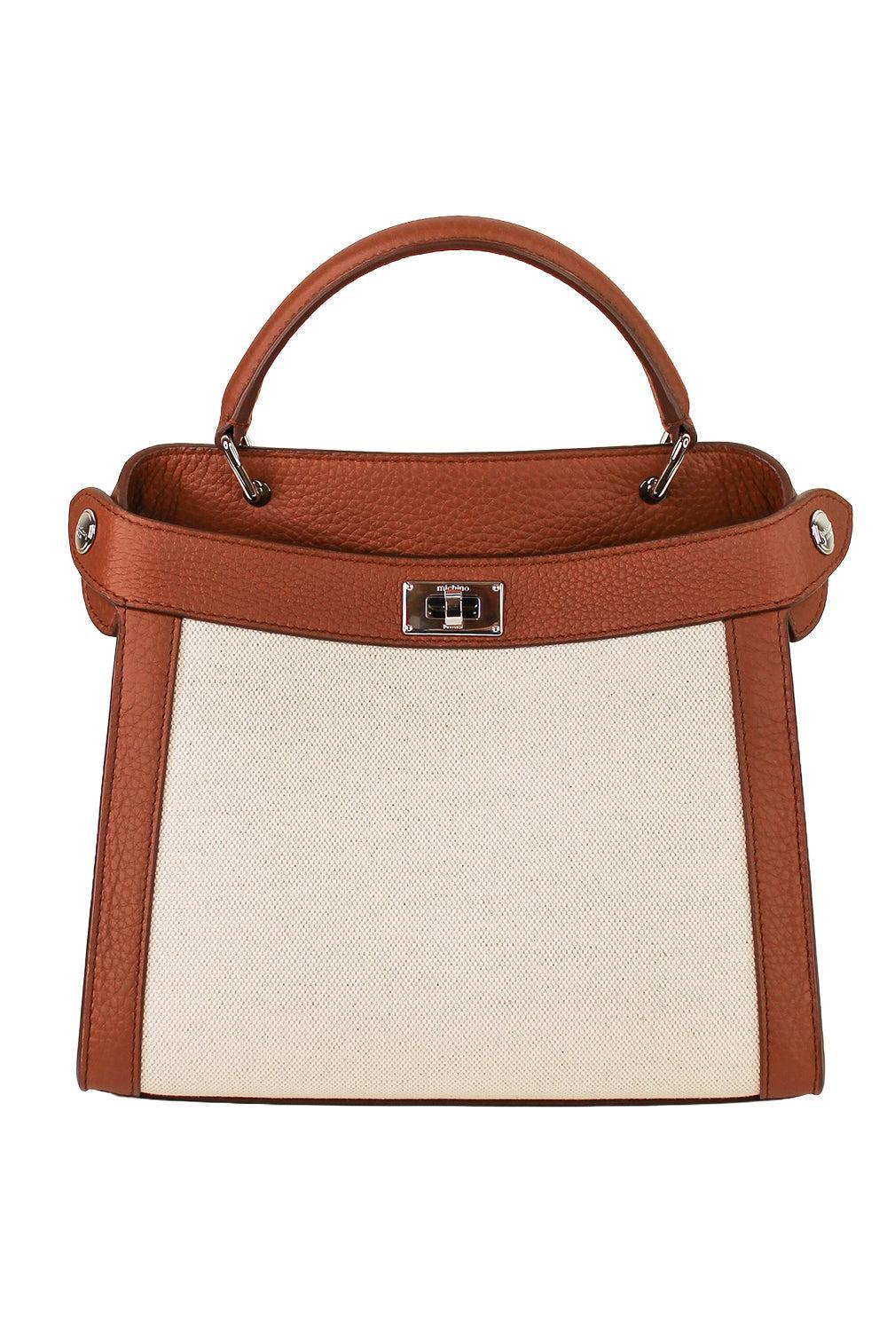 Lutece Canvas Mini Bag - Brown-BROWN-HANDBAGTOP HANDLE-MICHINO