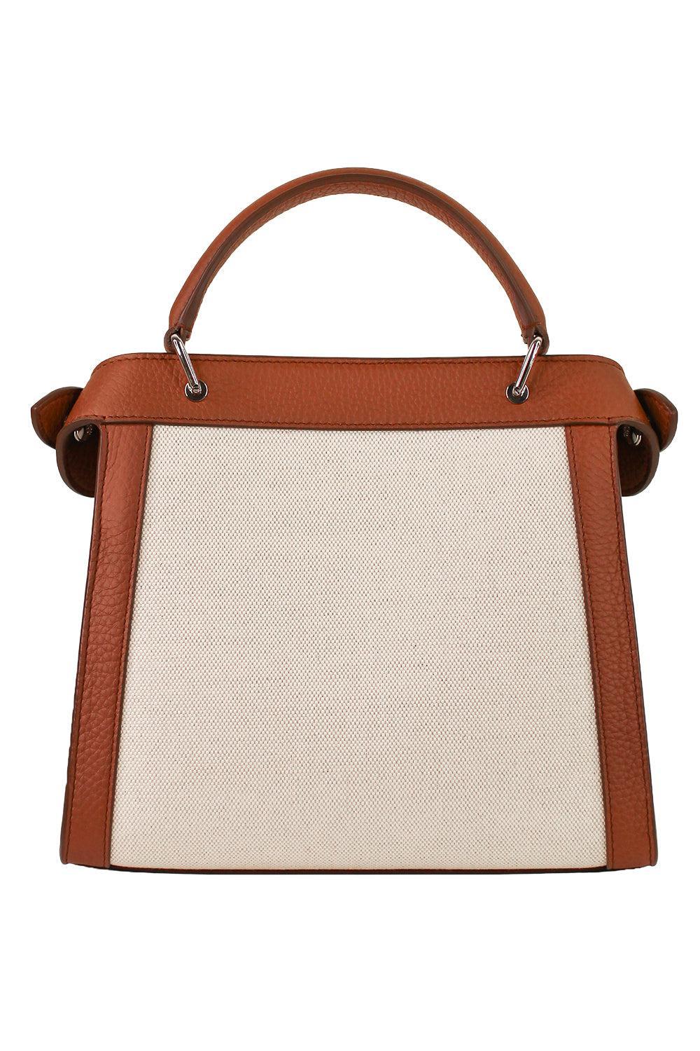Lutece Canvas Mini Bag - Brown-BROWN-HANDBAGTOP HANDLE-MICHINO