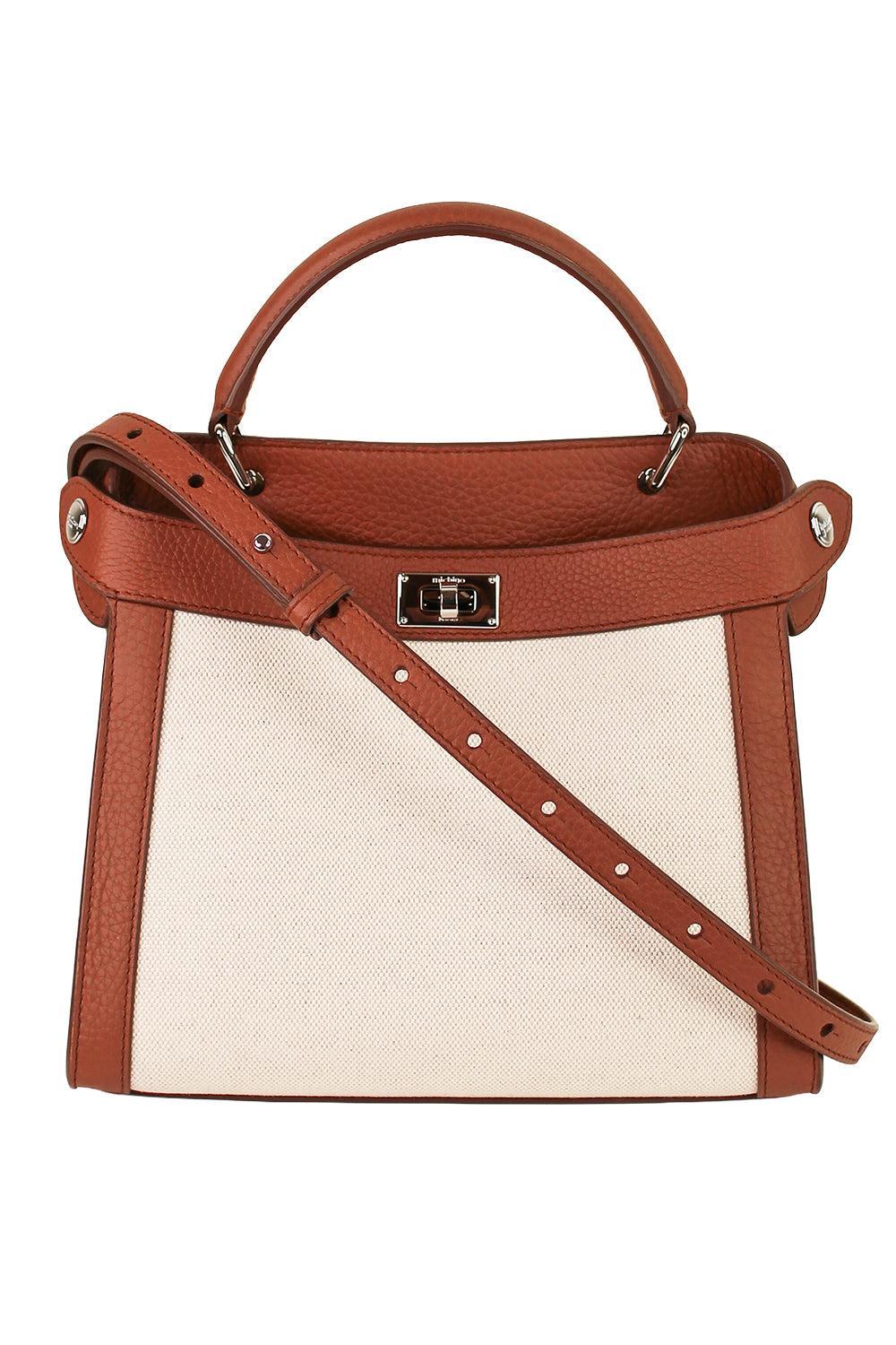 Lutece Canvas Mini Bag - Brown-BROWN-HANDBAGTOP HANDLE-MICHINO