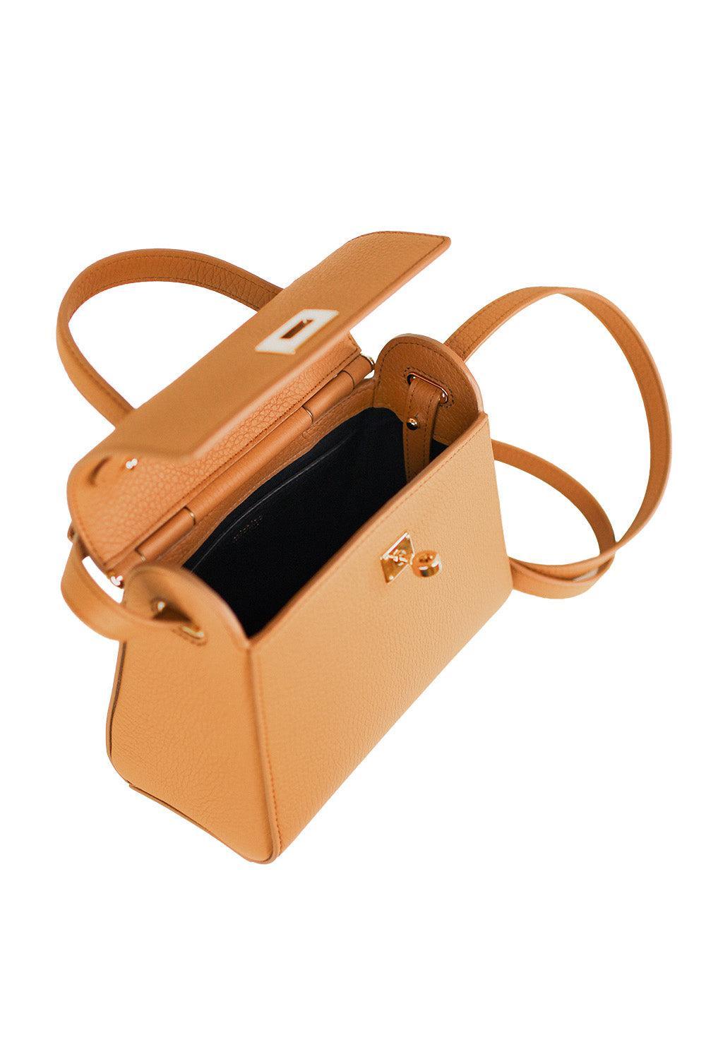 Palais Royal Mini Bag - Camel-BROWN-HANDBAGTOP HANDLE-MICHINO