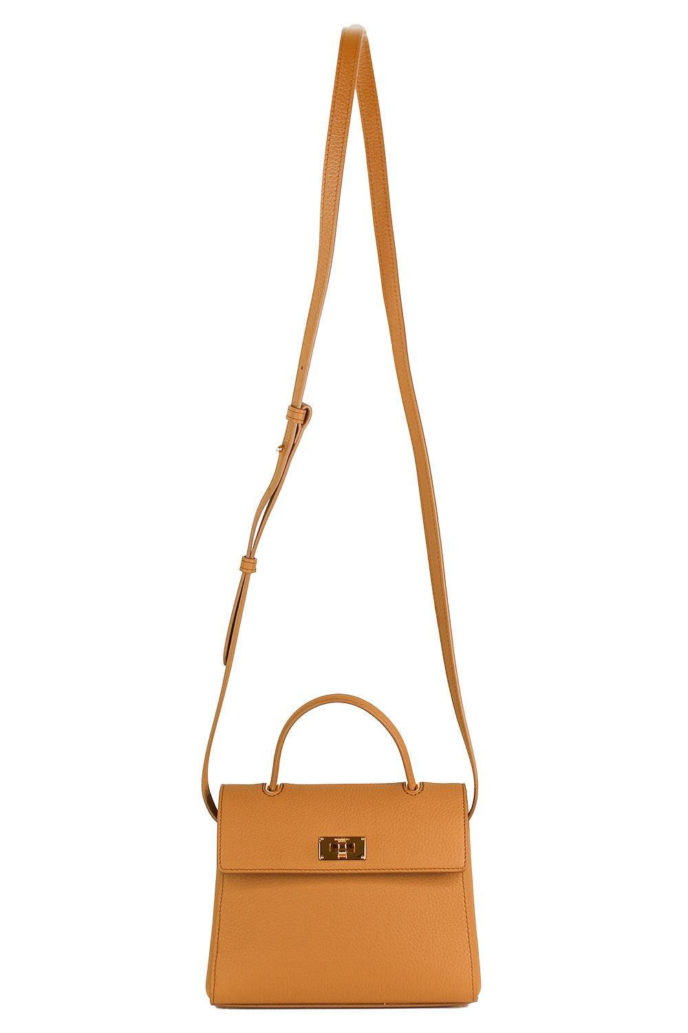 Palais Royal Mini Bag - Camel-BROWN-HANDBAGTOP HANDLE-MICHINO