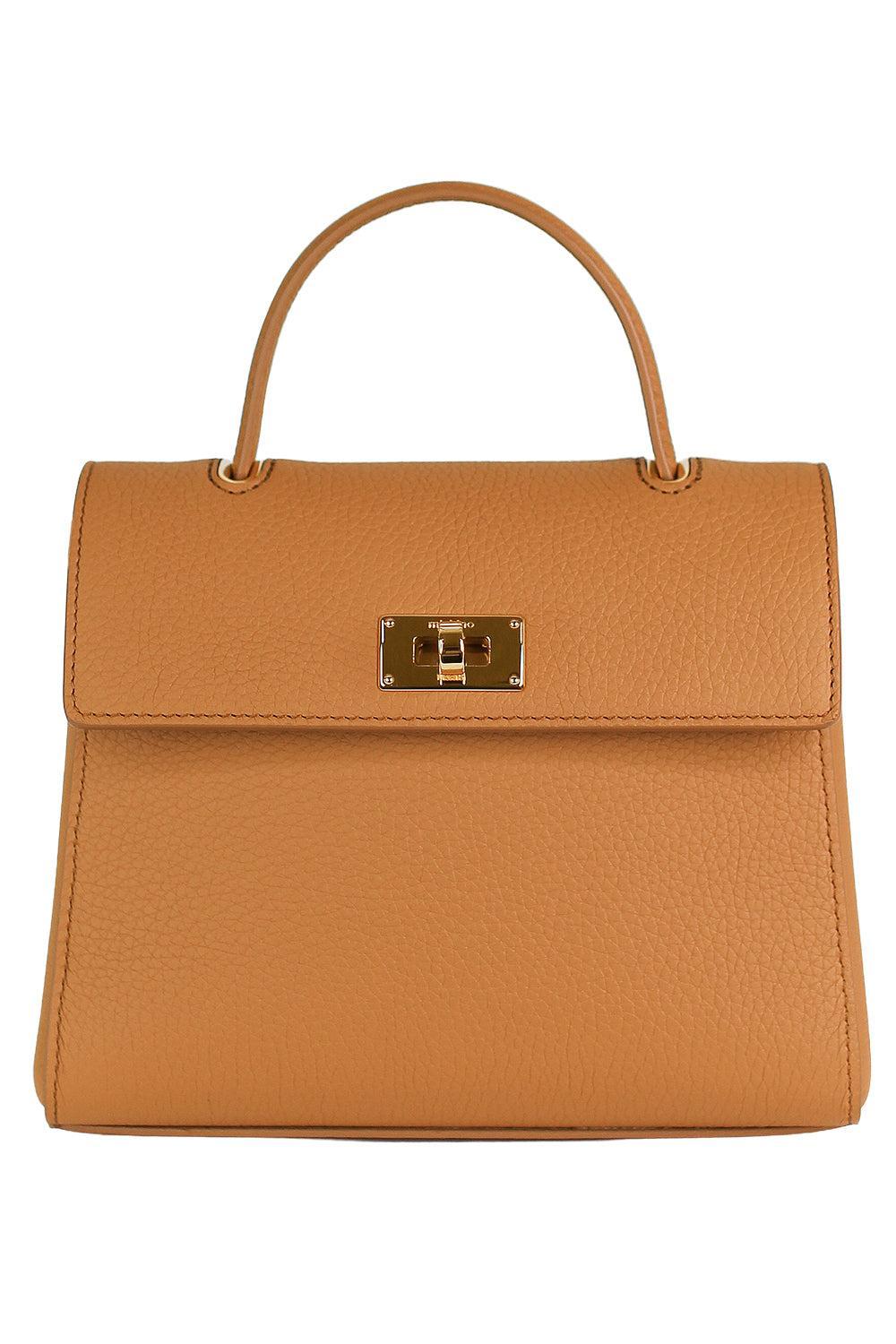 Palais Royal Mini Bag - Camel-BROWN-HANDBAGTOP HANDLE-MICHINO