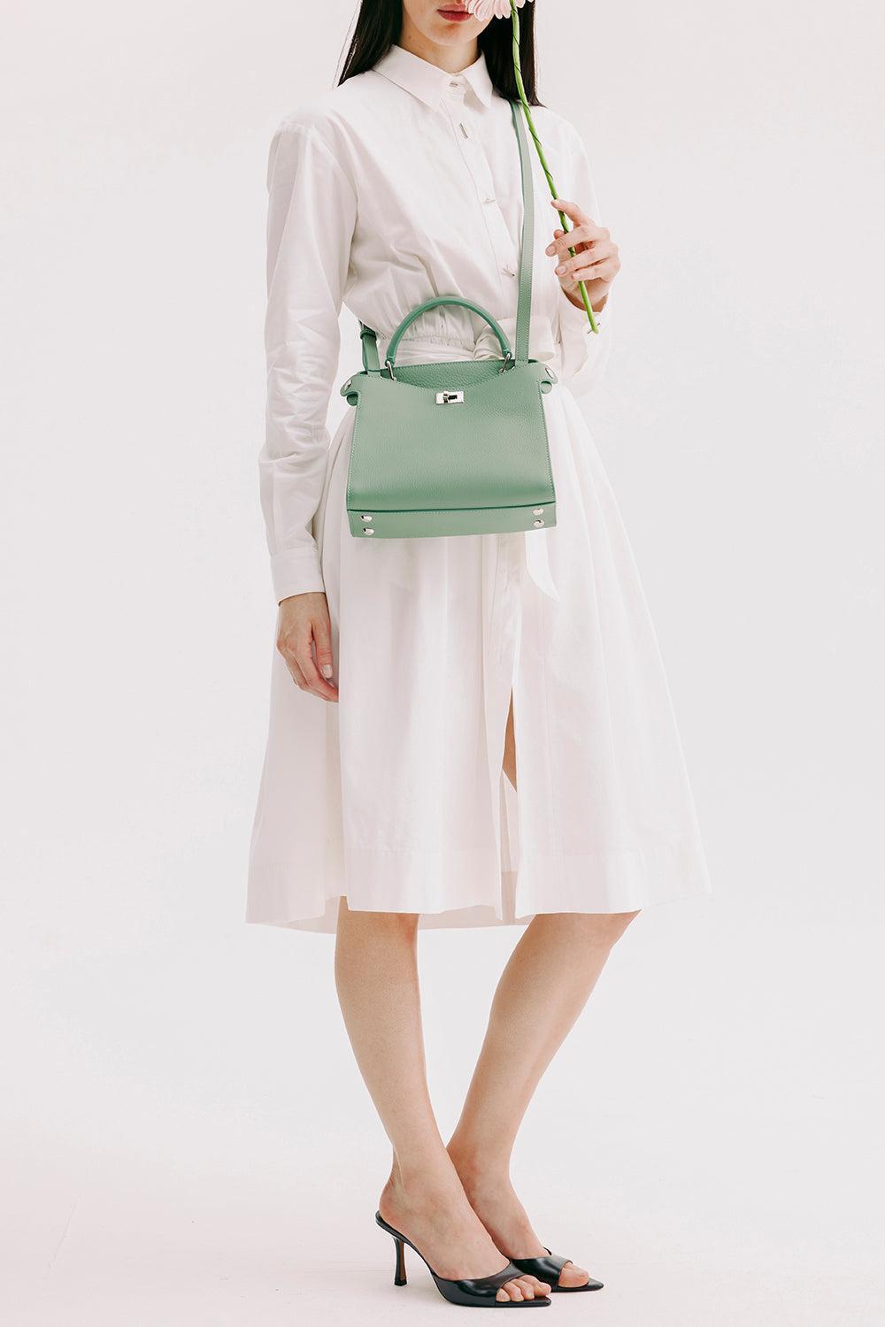 Lutece Mini Bag - Green-GREEN-HANDBAGTOP HANDLE-MICHINO