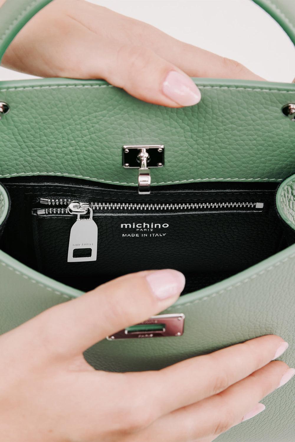 Lutece Mini Bag - Green-GREEN-HANDBAGTOP HANDLE-MICHINO