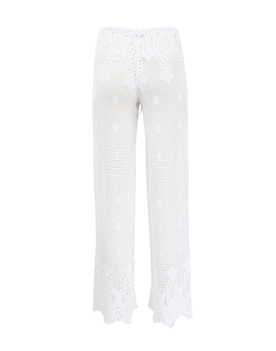 MIGUELINA-Cotton Crochet Pants-
