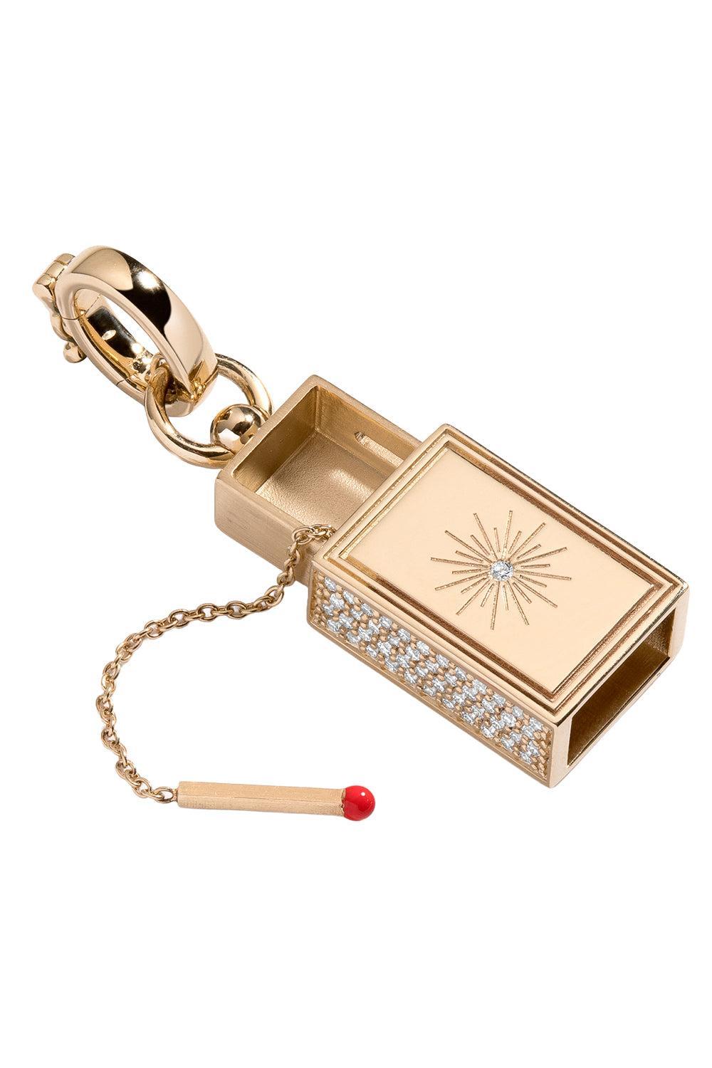 Diamond Hope Matchbox Locket-YELLOW GOLD-JEWELRYFINE JEWELPENDANT-MINED AND FOUND