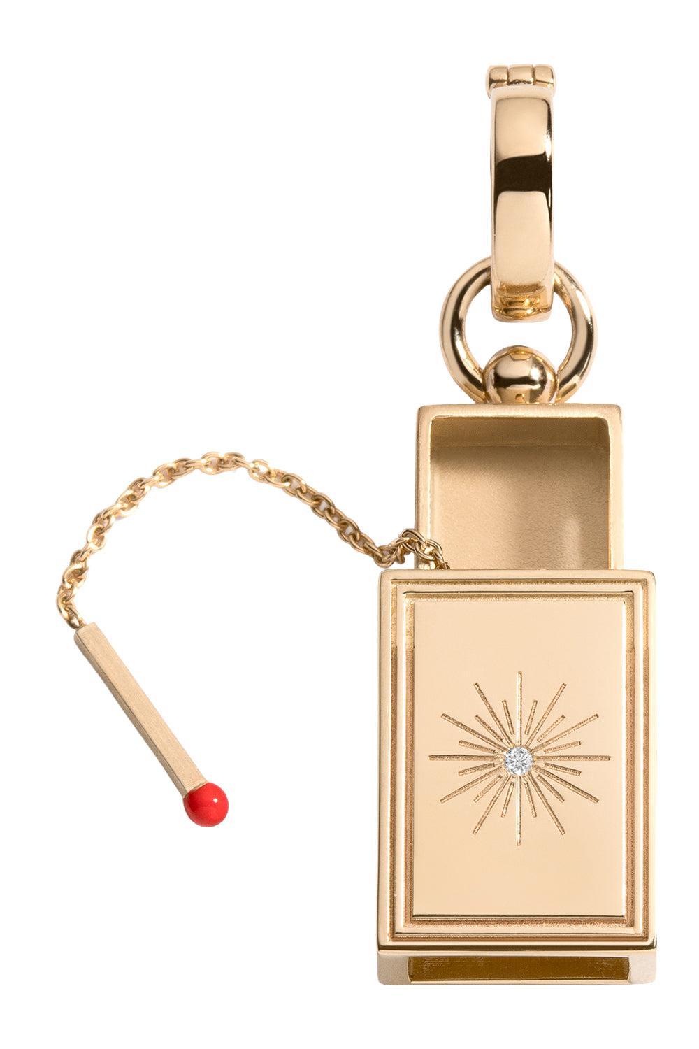Diamond Hope Matchbox Locket-YELLOW GOLD-JEWELRYFINE JEWELPENDANT-MINED AND FOUND