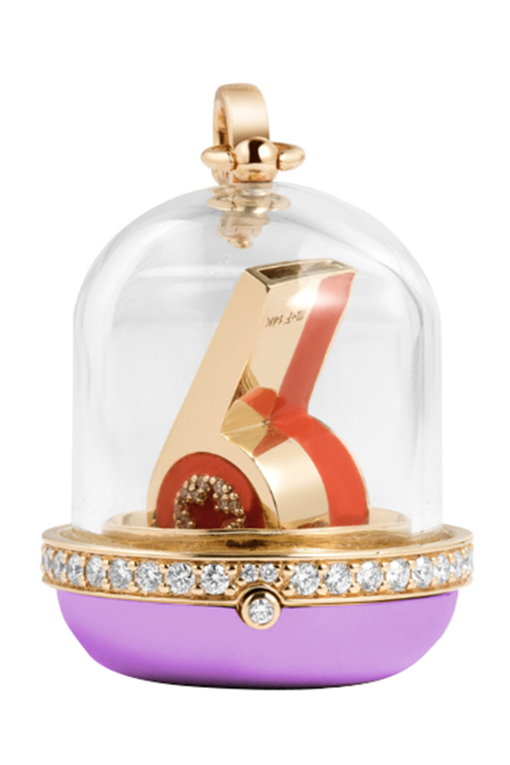 Diamond Prize Bubble Locket Pendant-YELLOW GOLD-JEWELRYFINE JEWELPENDANT-MINED AND FOUND