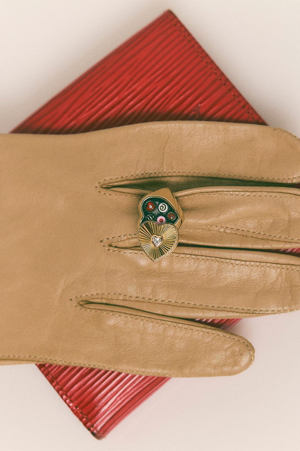 Diamond Sweet Life Locket Ring-YELLOW GOLD-6.5-JEWELRYFINE JEWELRING-MINED AND FOUND