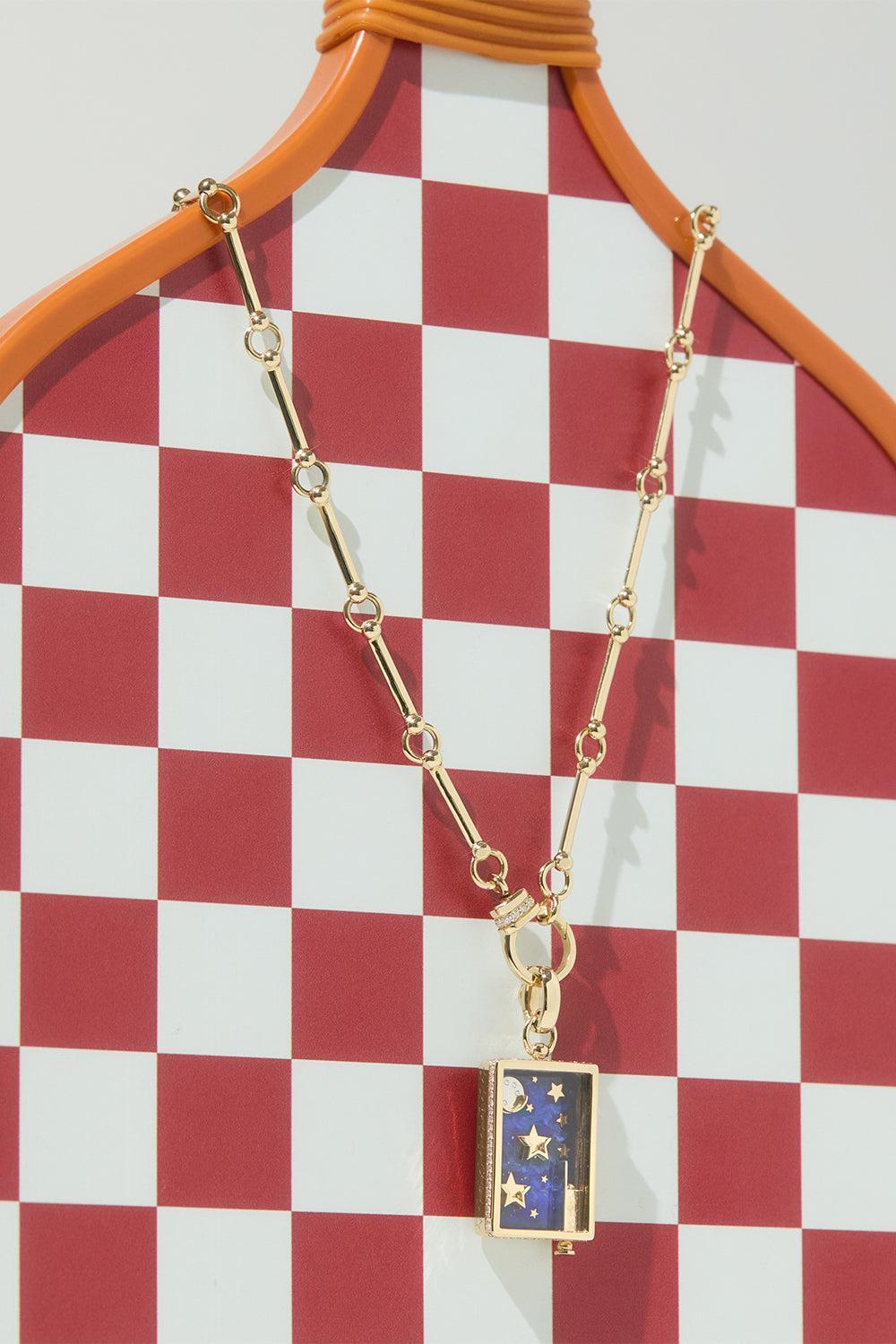  Diamond Pathway I Slide Necklace-YELLOW GOLD-18-JEWELRYFINE JEWELNECKLACE O-MINED + FOUND 