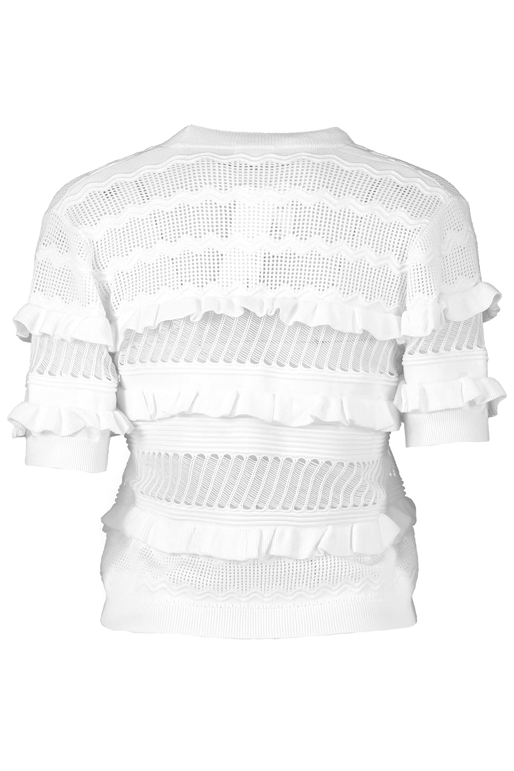 Short Sleeve Ruffle Cardigan